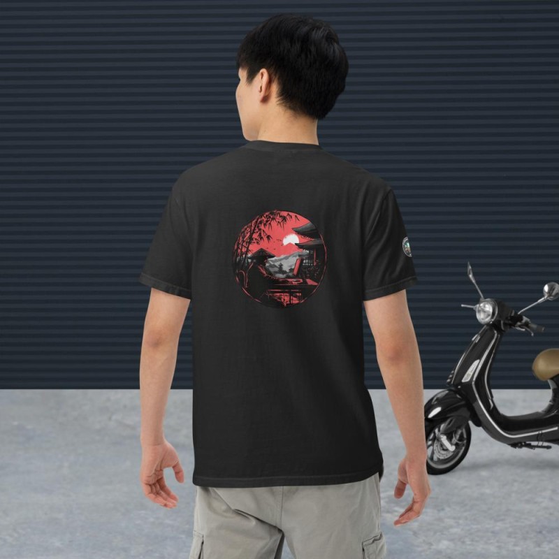 Schweres textilgefärbtes Unisex-T-Shirt